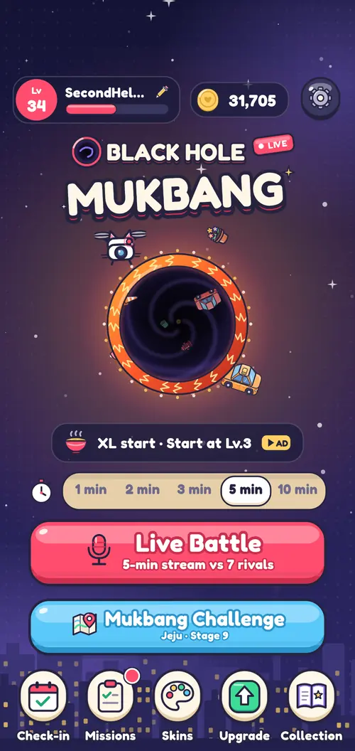 The lobby with the Go Live button